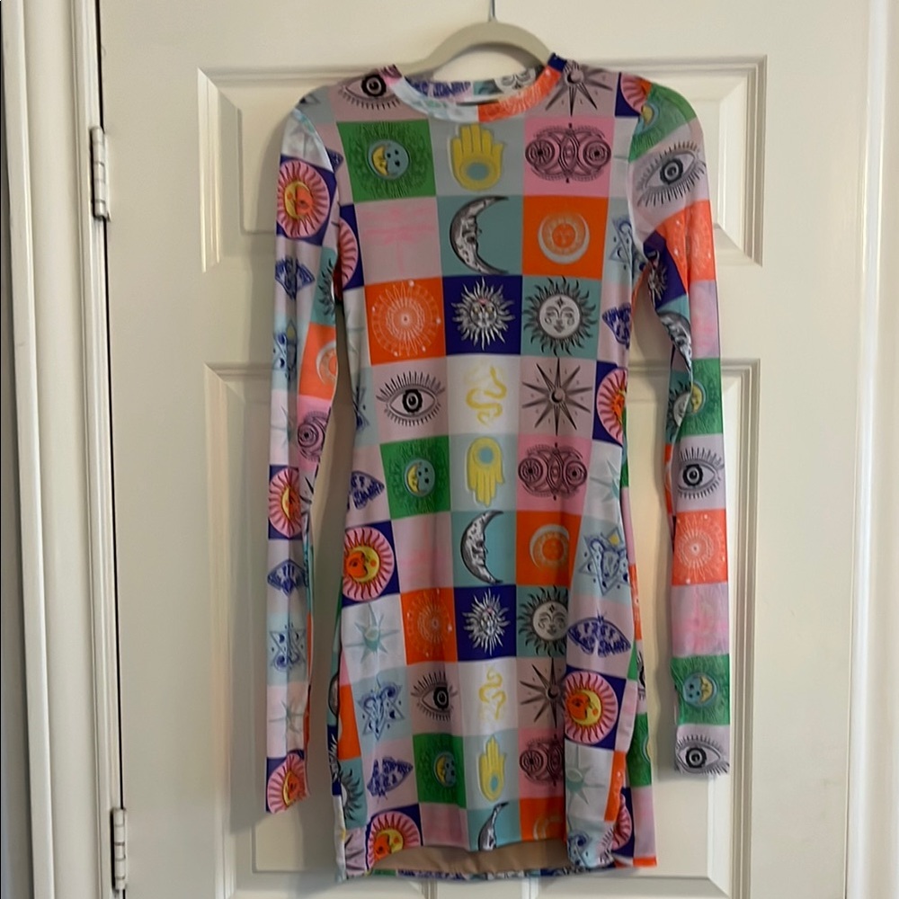 AFRM Lasso Crewneck Graphic Dress
